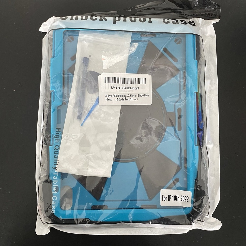 iPad 10th Gen Case 10.9 2022 Shockproof Heavy Duty 360 Rotating Blue Black NEW